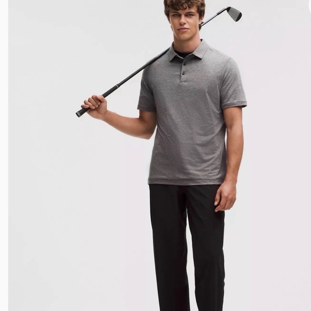 Lululemon Men’s Evolution Short-Sleeve Polo Shirt Dark Gray Size Large